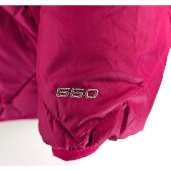 The North Face Girls Large 14/16  Puffer Jacket Reversible Down Pink Plaid - Picture 13 of 16